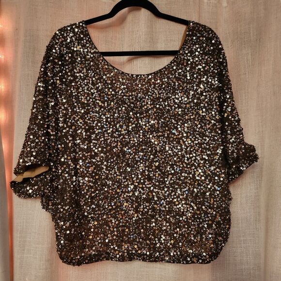 Sequin Embellished Women's Top - Picture 1 of 8